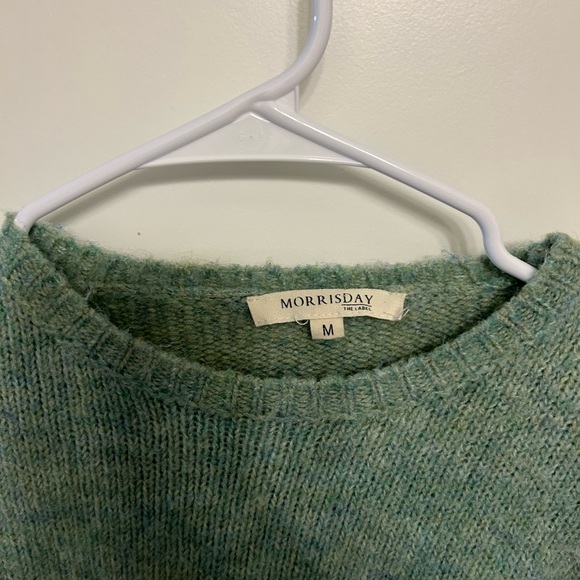 Morrisday 100% Acrylic Green Cropped Sweater - Picture 5 of 8